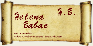 Helena Babac vizit kartica